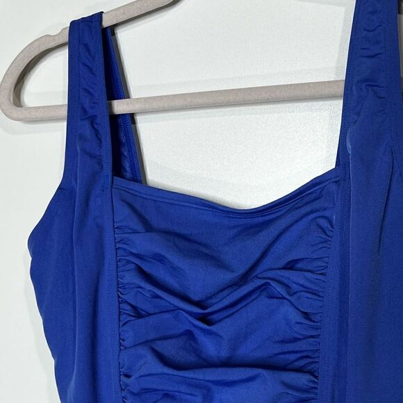 Speedo Royal Blue One Piece Center Ruched Swimsuit - Picture 2 of 5